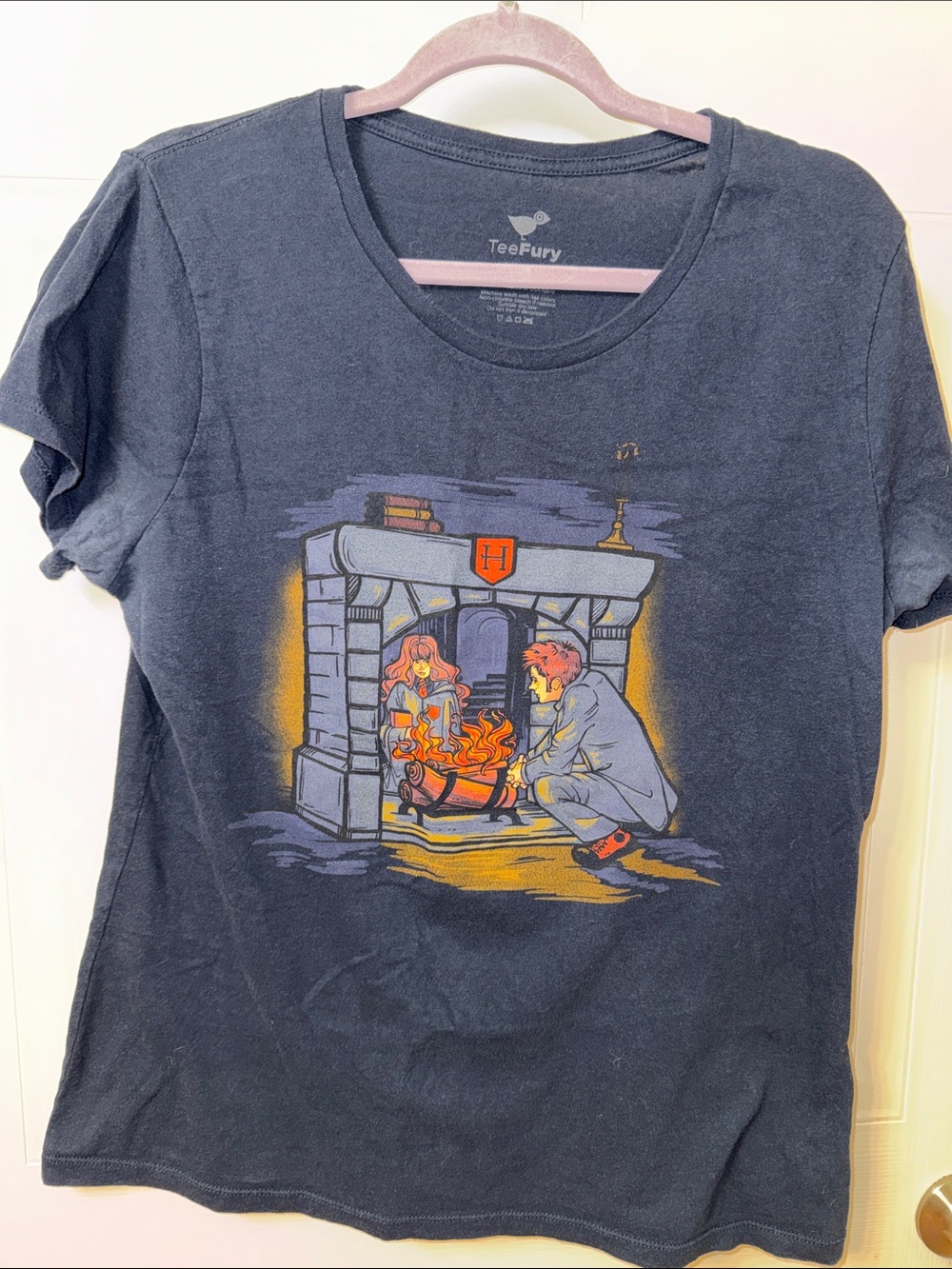 Teefury The Witch in the Fireplace Graphic Tee Doctor Who/Harry Potter crossover